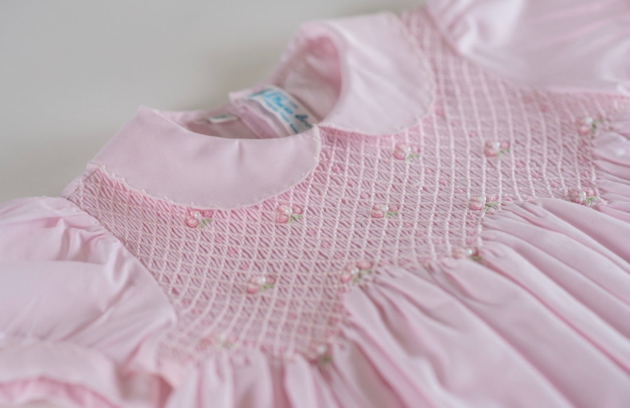 Scalloped Pearl Smocked Dress
